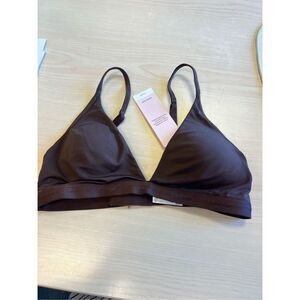 Calvin Klein Brown Lightly Lined 2 Way Convertible Triangle Bra sz S NWT
